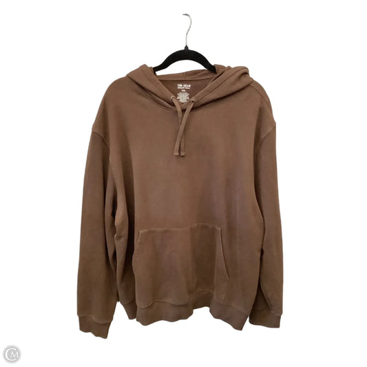 Athletic Top Long Sleeve Hoodie By Tek Gear In Brown, Size: Xxl