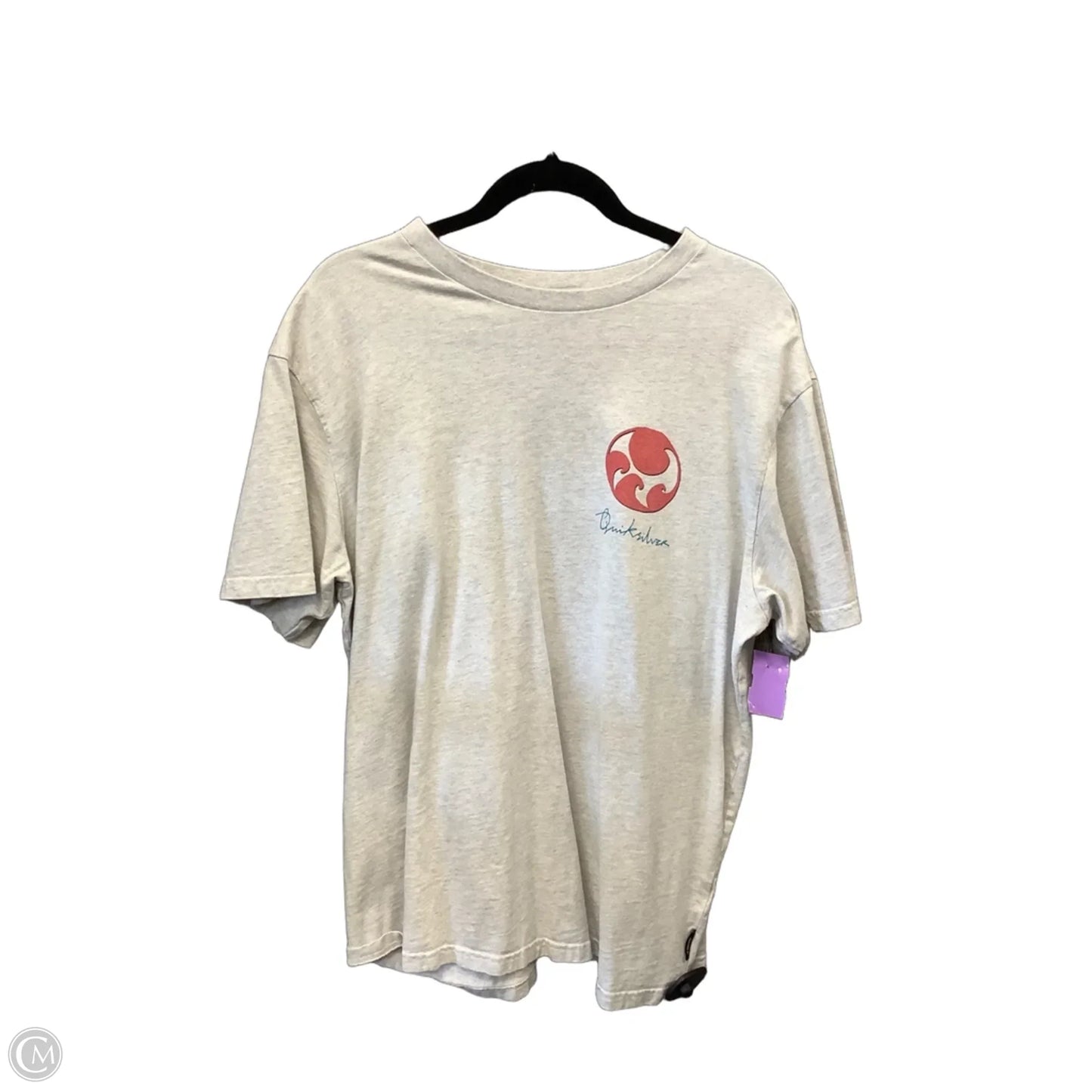 Top Short Sleeve By Quicksilver In Grey, Size: Xl