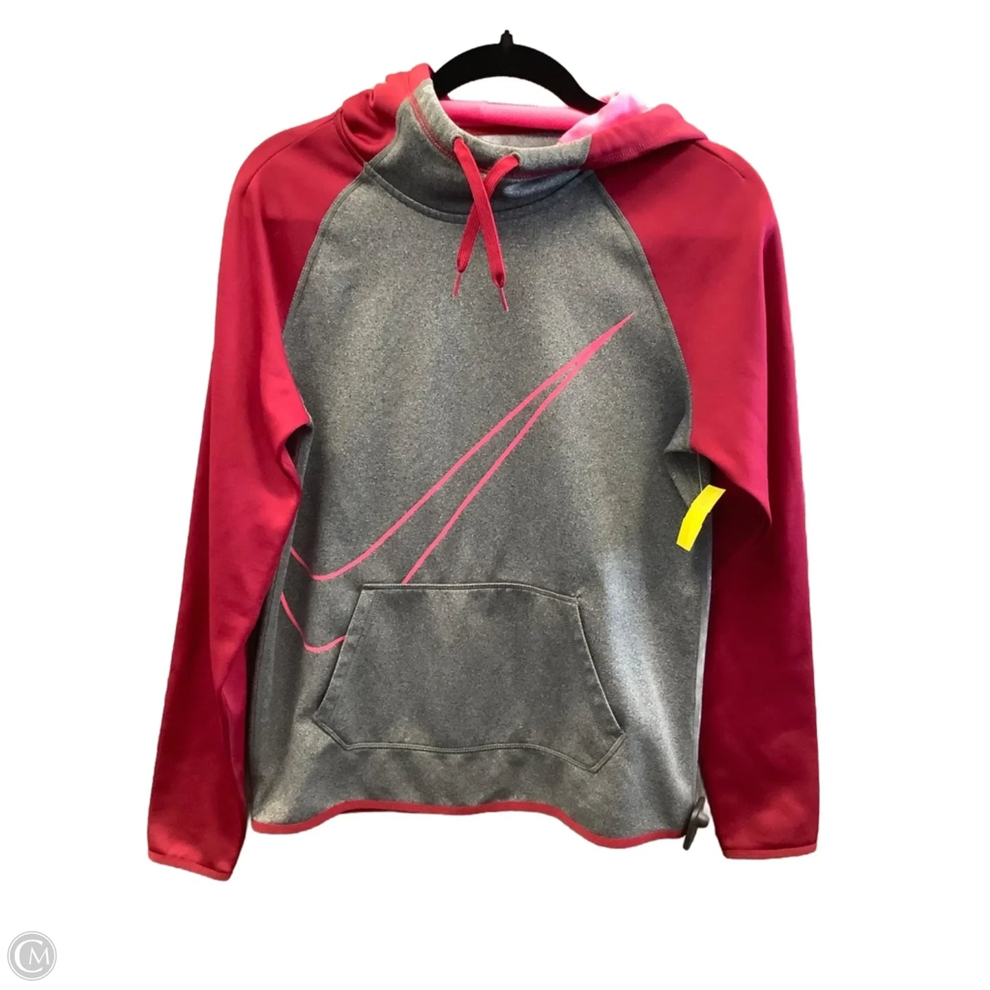 Athletic Top Long Sleeve Hoodie By Nike In Grey, Size: S