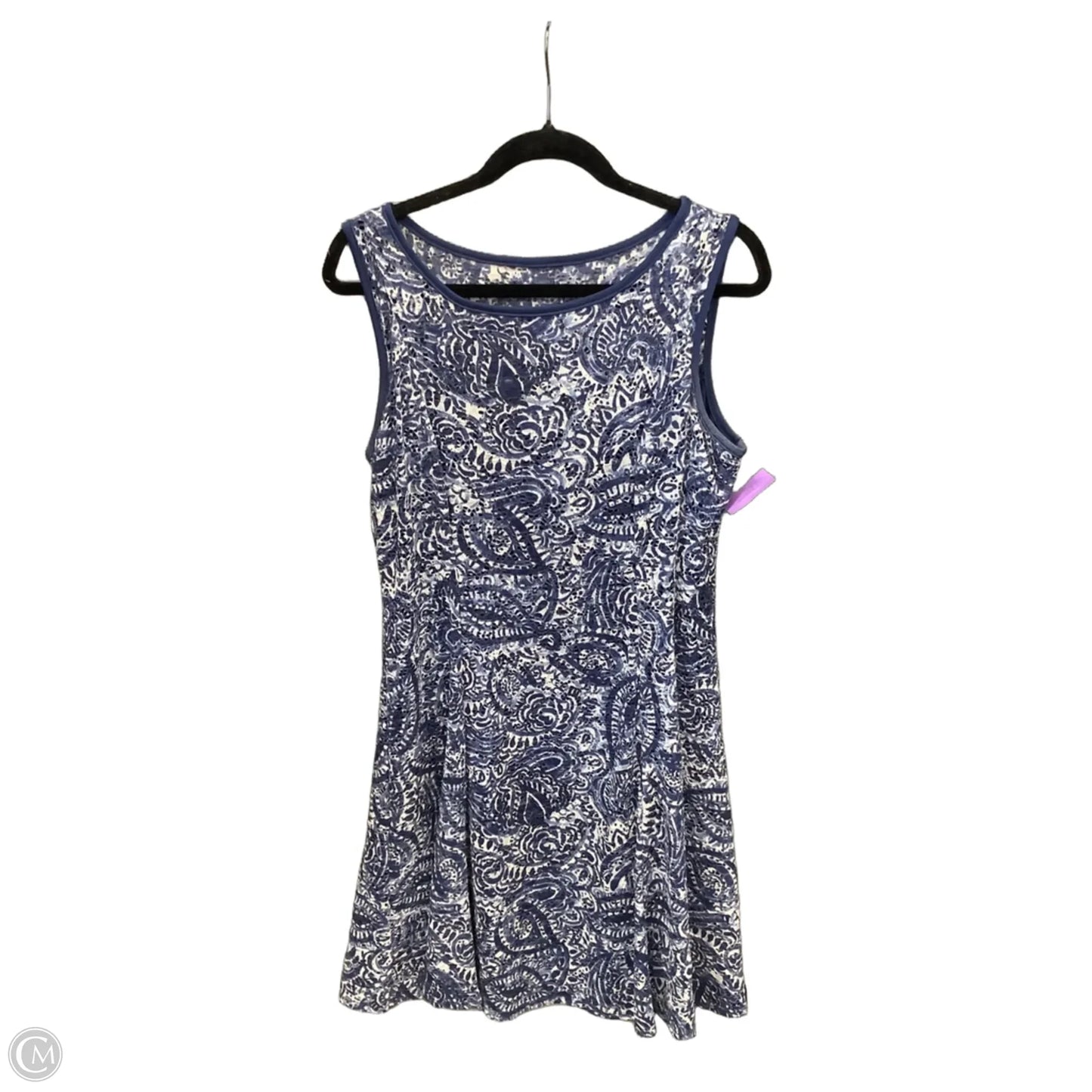Dress Casual Midi By Apt 9 In Blue, Size: M