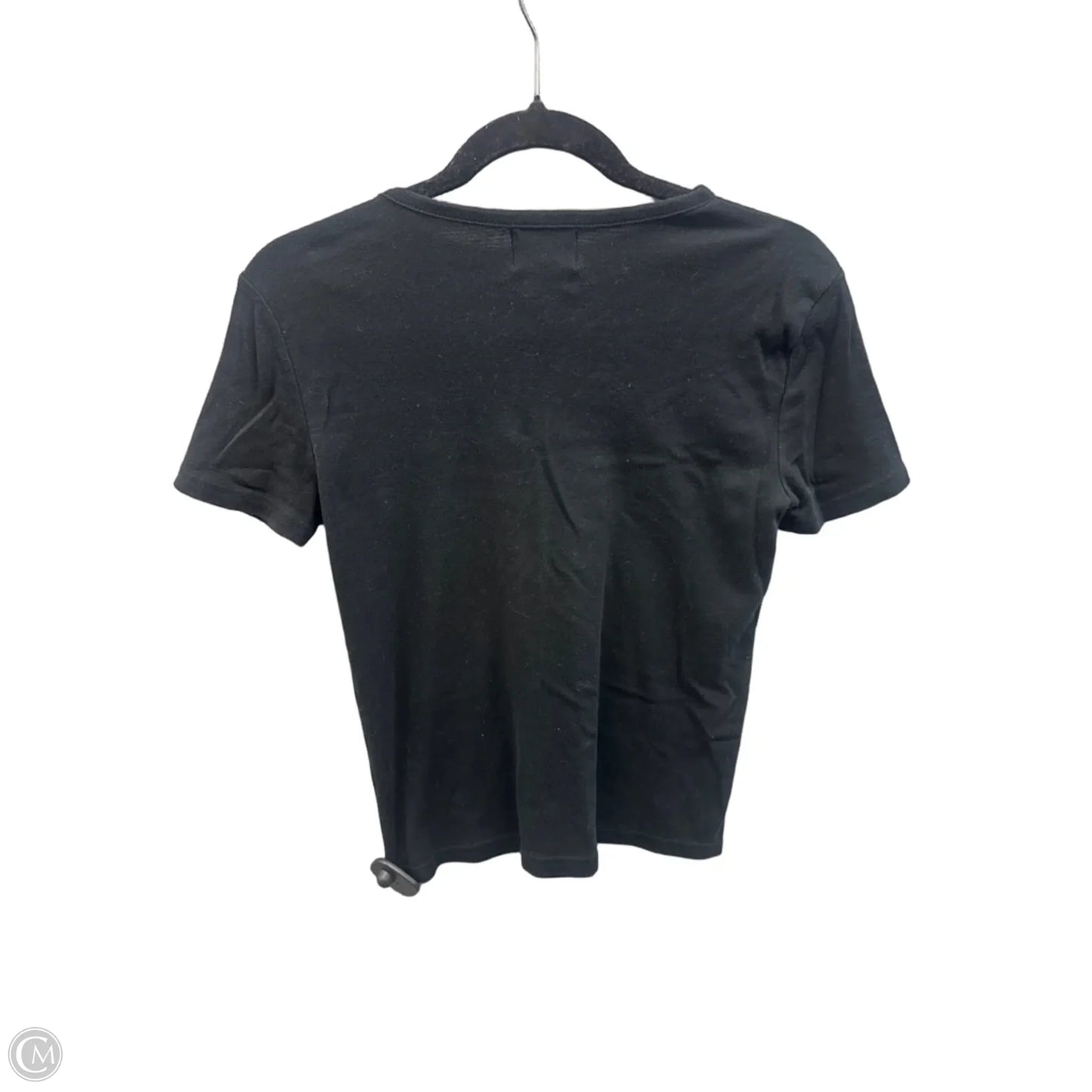 Top Short Sleeve By Chaps In Black, Size: S