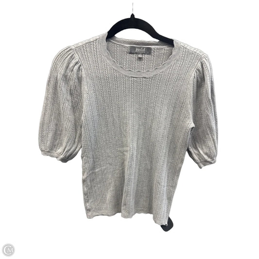 Top Short Sleeve By Marled In Grey, Size: S