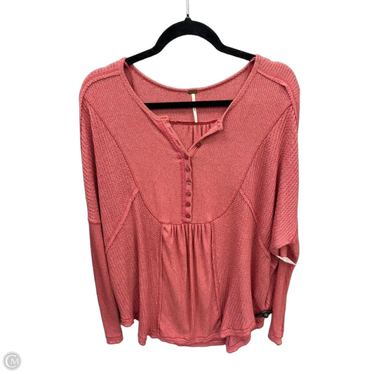 Tunic Long Sleeve By Free People In Pink, Size: Sp