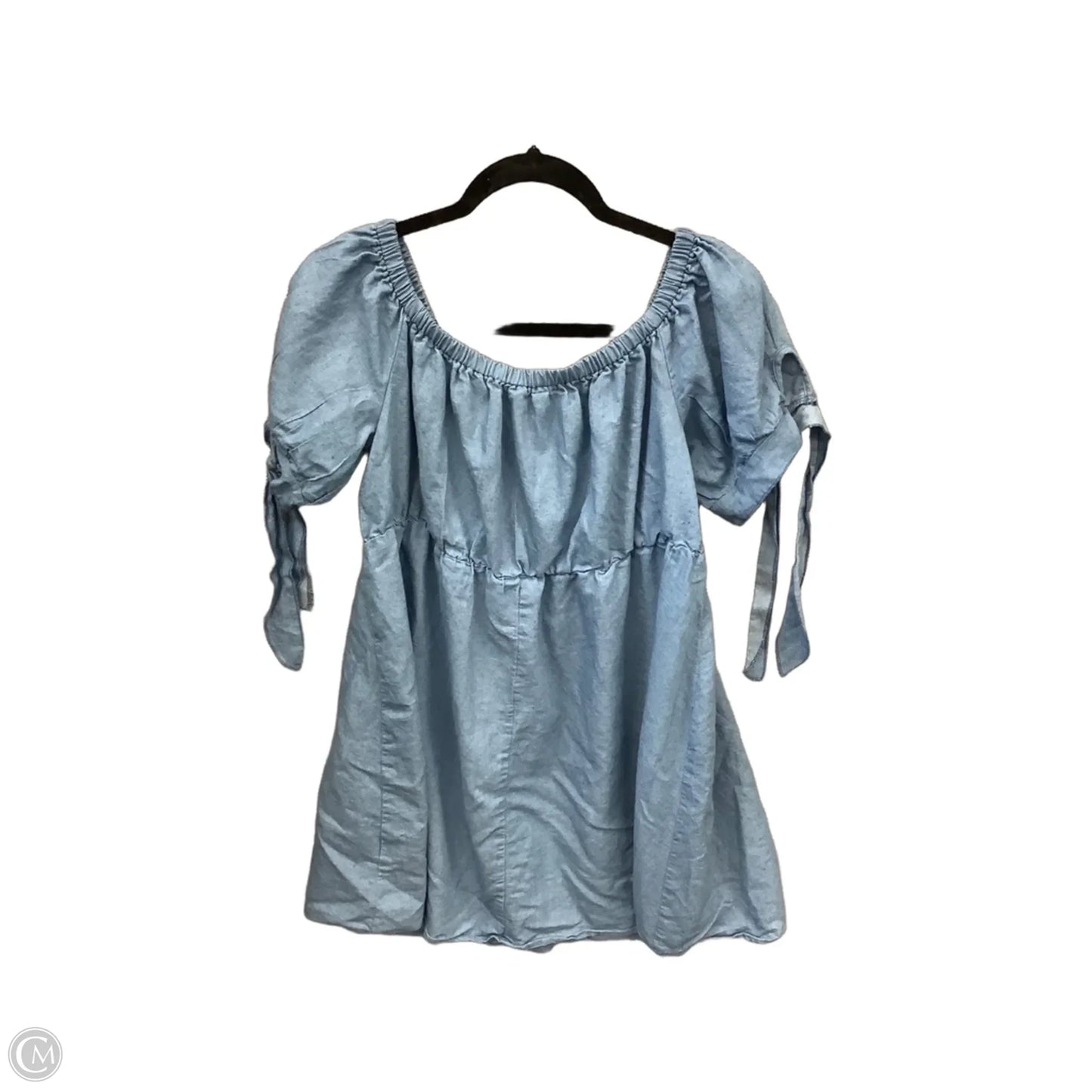 Tunic Short Sleeve By Shein In Blue, Size: 2x