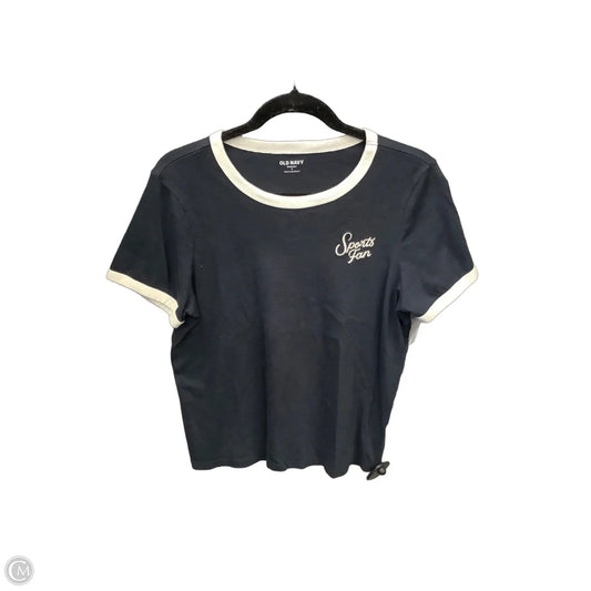 Top Short Sleeve By Old Navy In Navy, Size: S