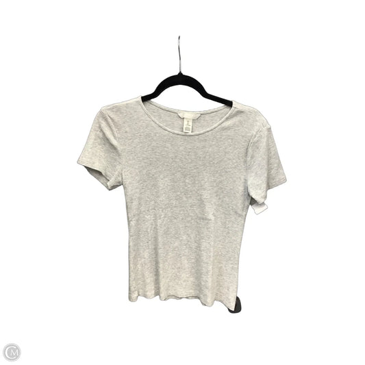 Top Short Sleeve Basic By H&m In Grey, Size: L