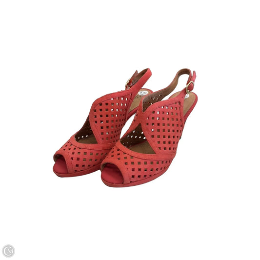 Sandals Heels Kitten By Clarks In Pink, Size: 6.5