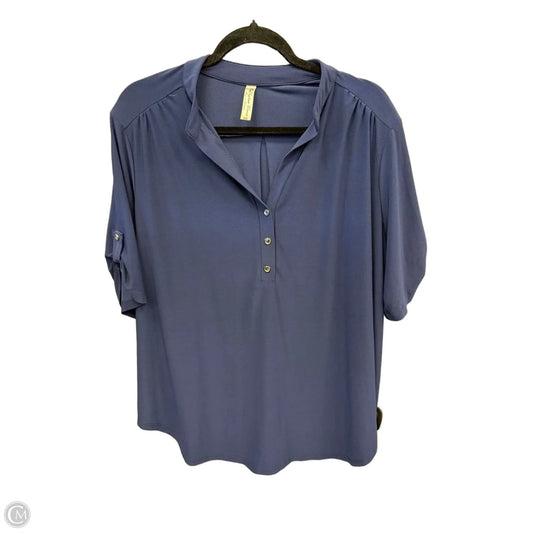 Top Short Sleeve By Clothes Mentor In Navy, Size: 2x