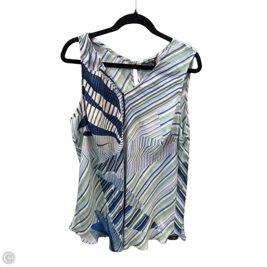 Top Sleeveless By Nic + Zoe In Blue, Size: 2x