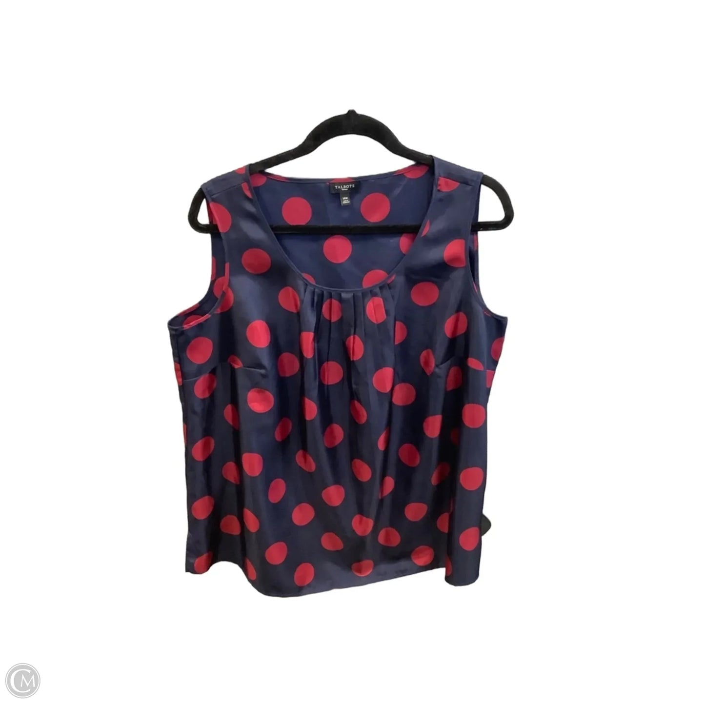 Top Sleeveless By Talbots In Polkadot Pattern, Size: Xl
