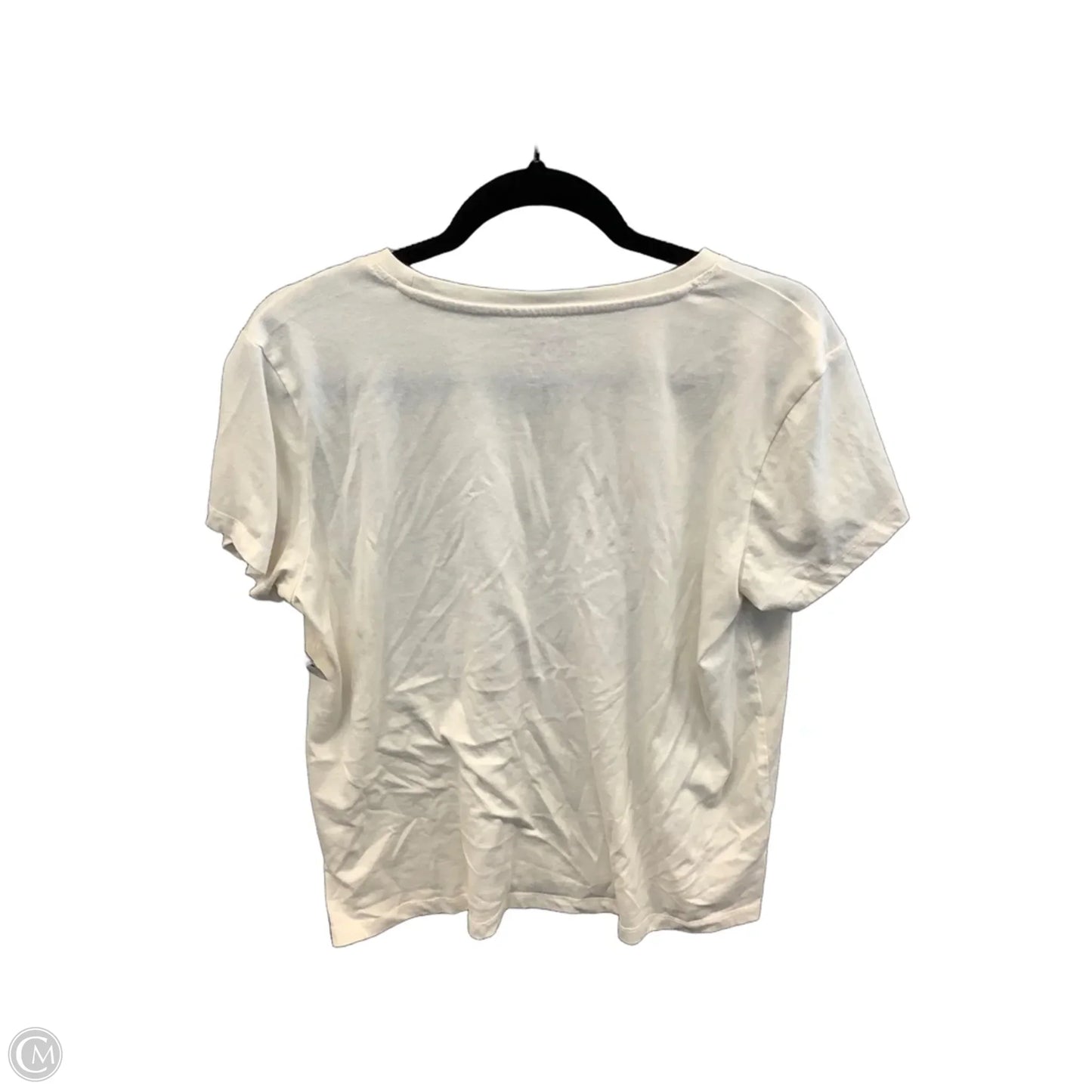 Top Short Sleeve By Eddie Bauer In Cream, Size: L