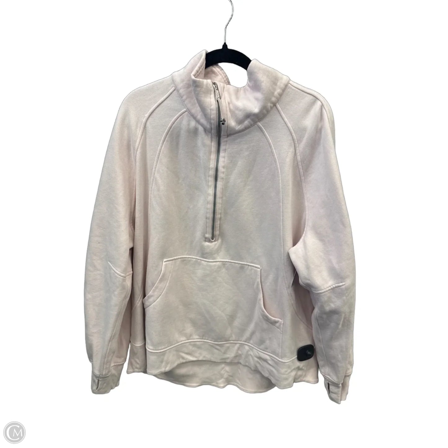 Athletic Top Long Sleeve Collar By Lululemon In Pink, Size: Xl