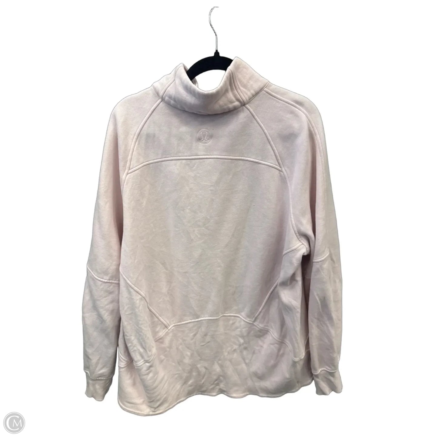 Athletic Top Long Sleeve Collar By Lululemon In Pink, Size: Xl
