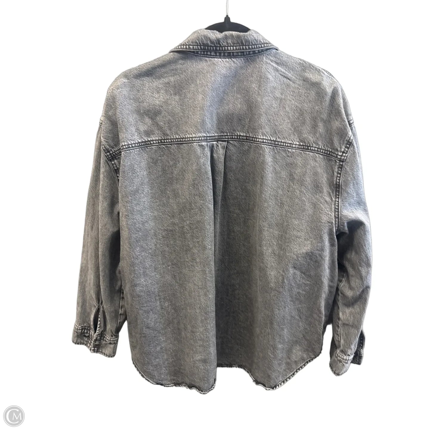 Jacket Denim By Time And Tru In Black Denim, Size: Xl