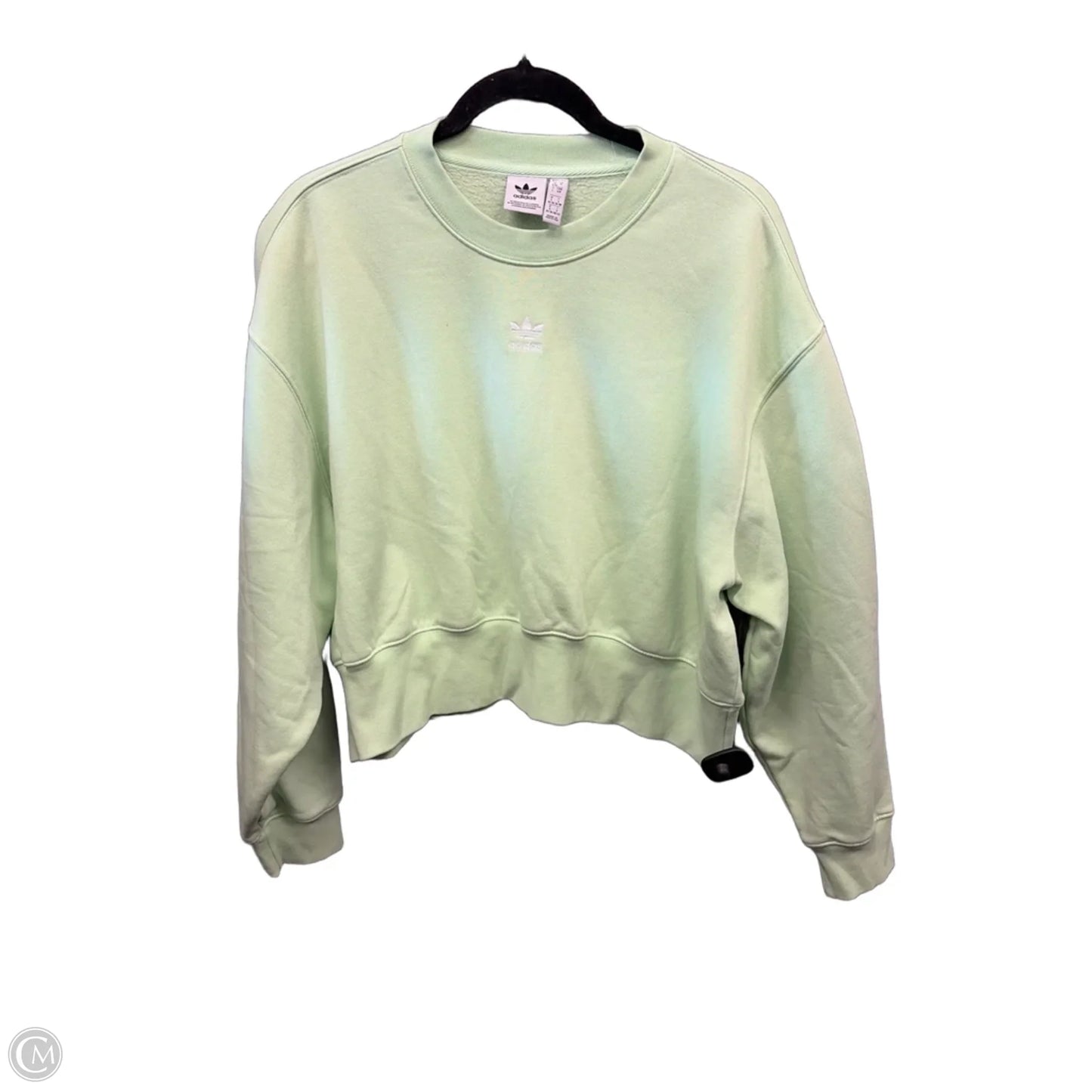 Sweatshirt Crewneck By Adidas In Green, Size: S