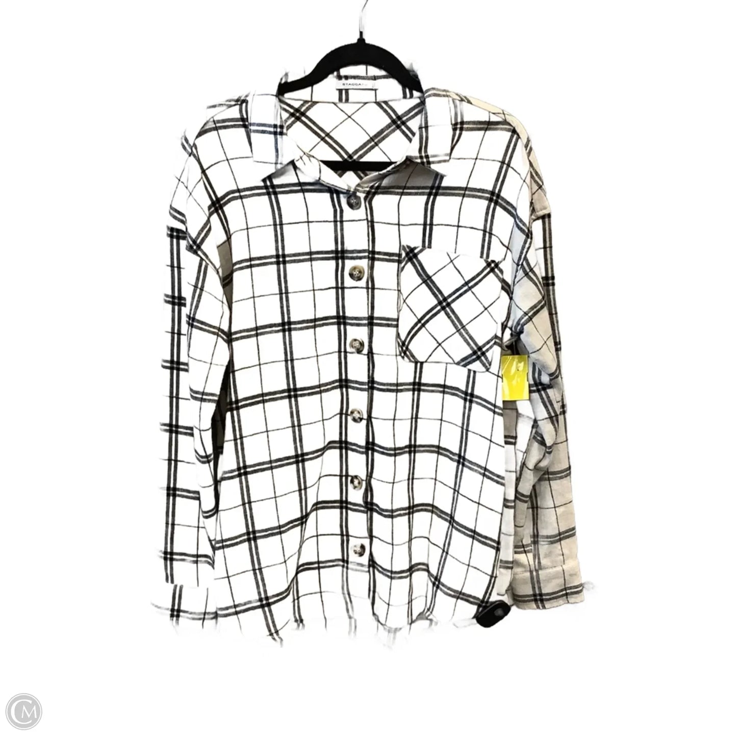 Top Long Sleeve By Staccato In White, Size: S