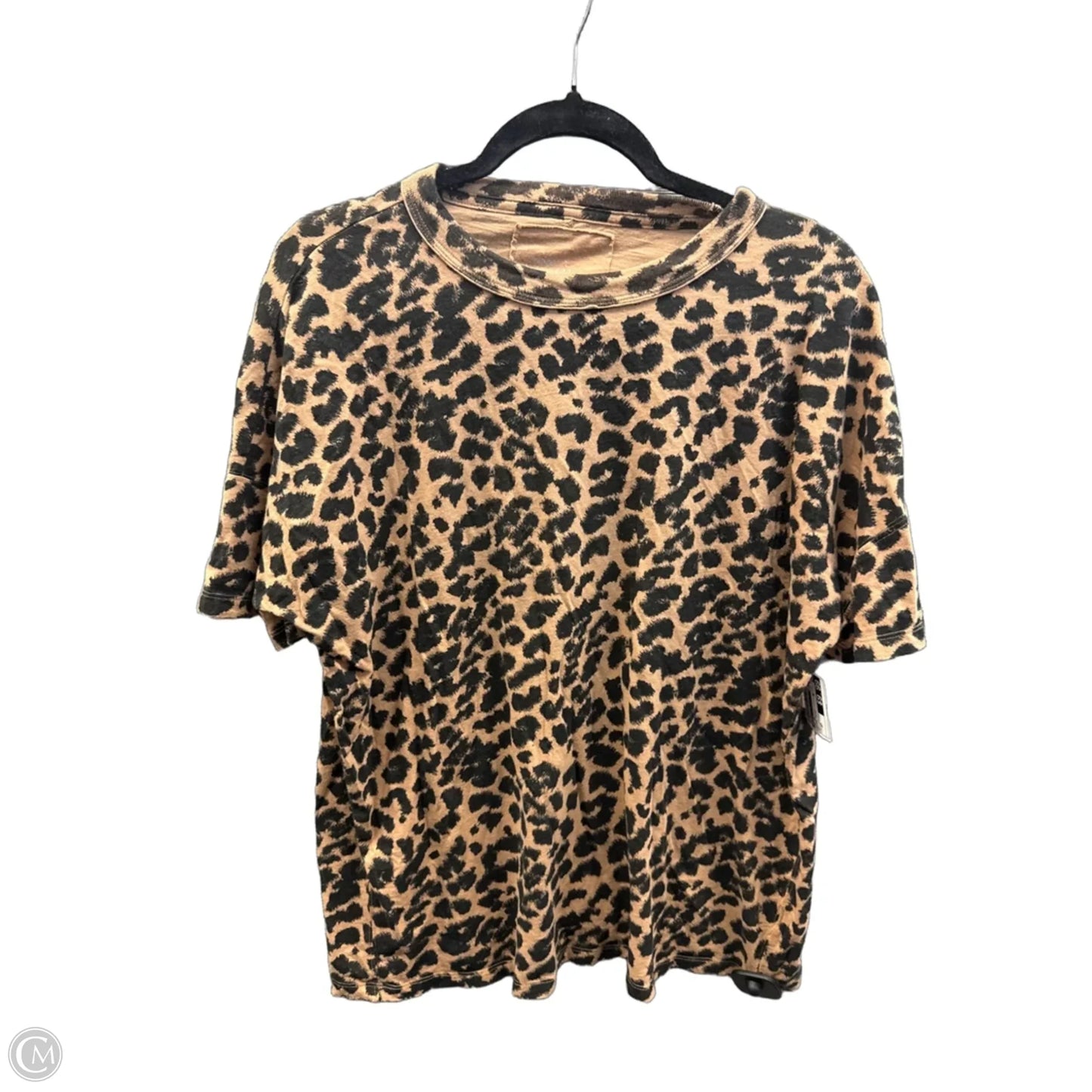Top Short Sleeve By Aerie In Animal Print, Size: Sp