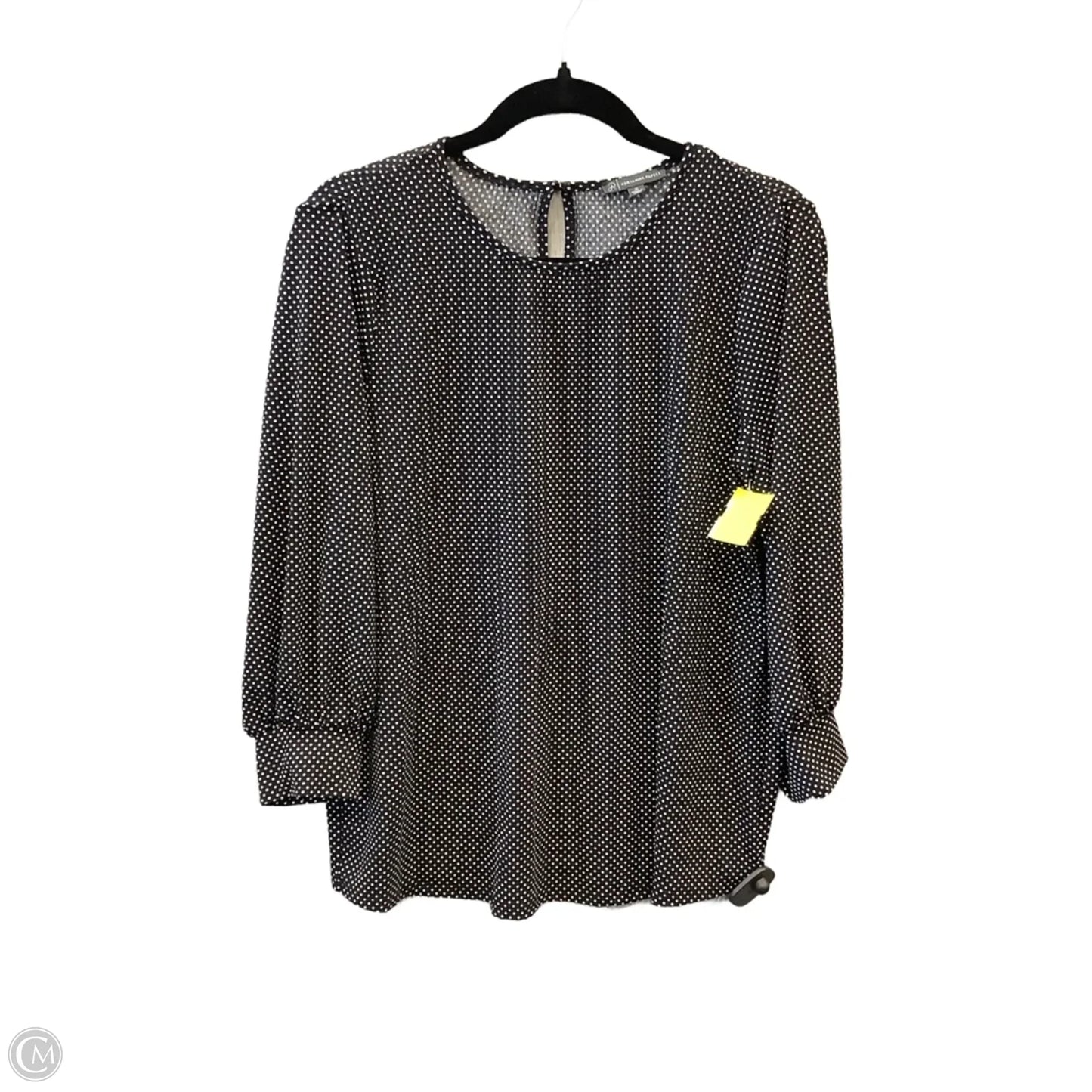 Top Long Sleeve By Adrianna Papell In Black, Size: M