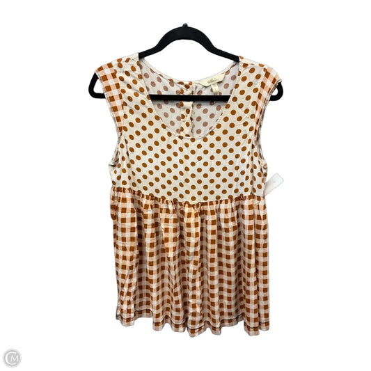 Top Sleeveless By Matilda Jane In Brown, Size: M