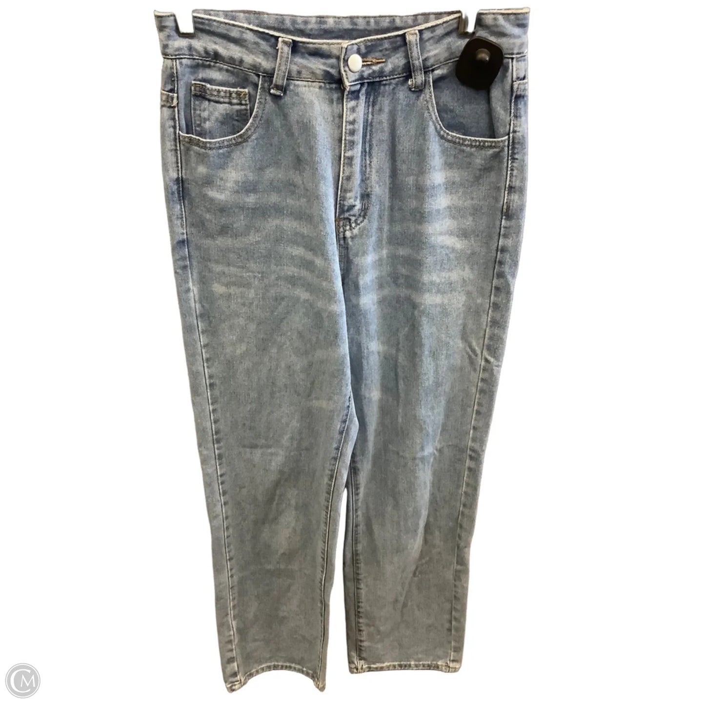 Jeans Straight By Shein In Blue Denim, Size: 4