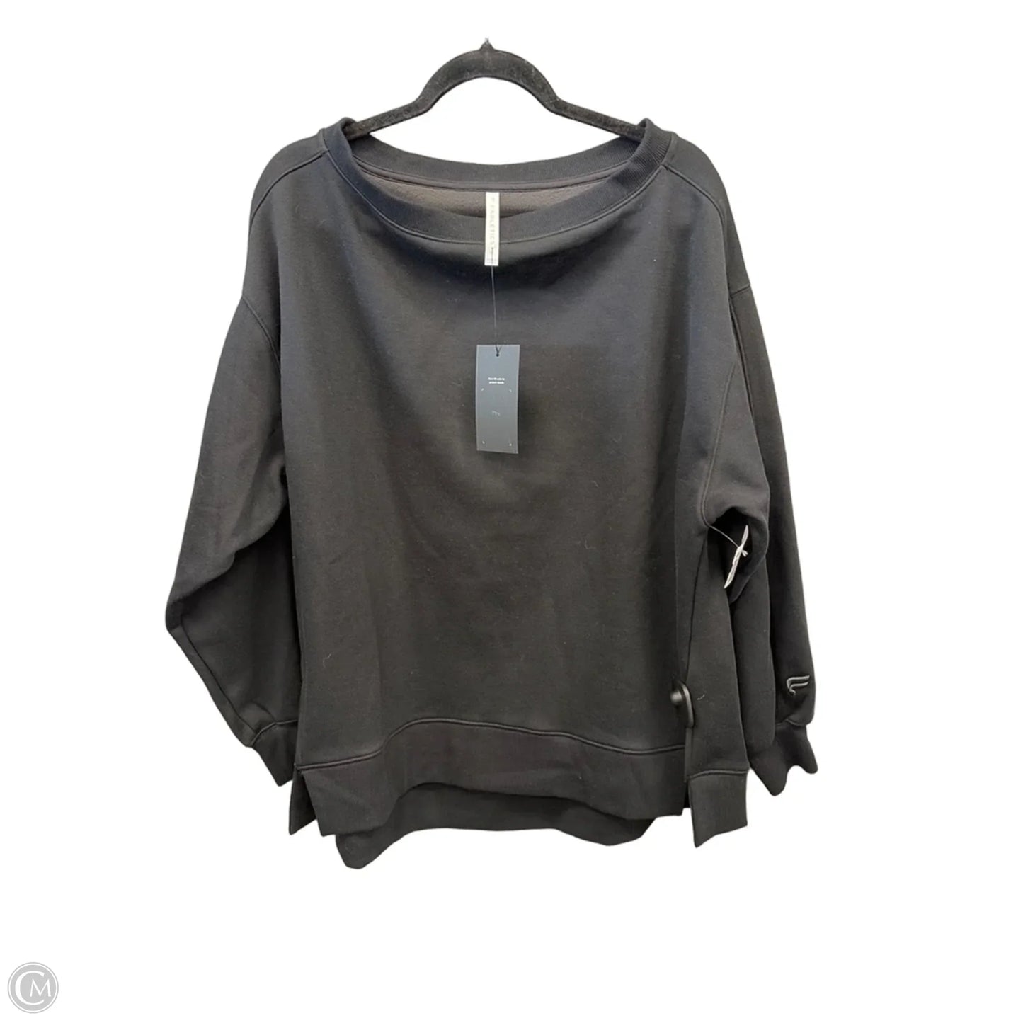 Athletic Top Long Sleeve Crewneck By Fabletics In Black, Size: M