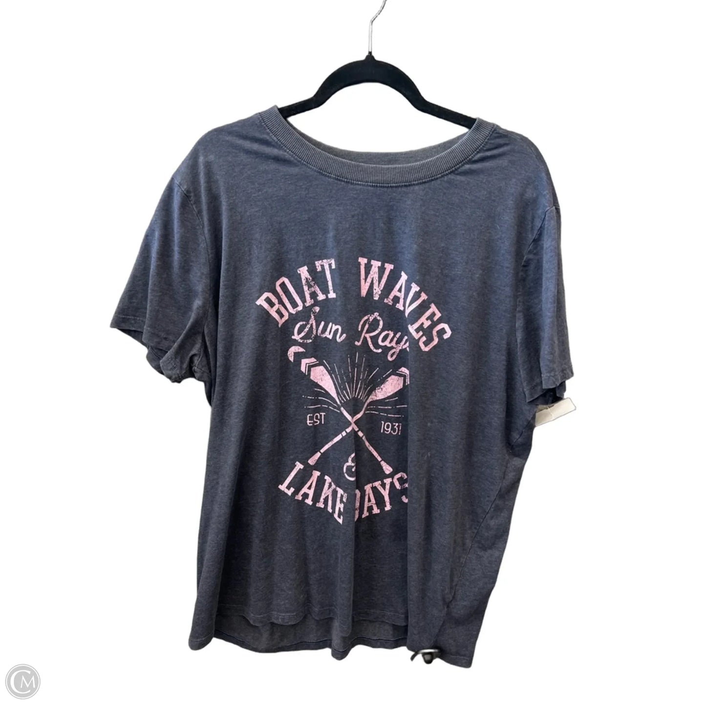 Top Short Sleeve By Maurices In Navy, Size: Xl