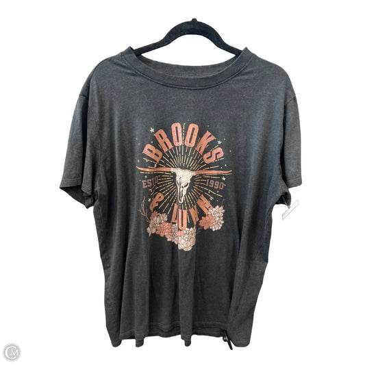 Top Short Sleeve By Maurices In Grey, Size: Xl