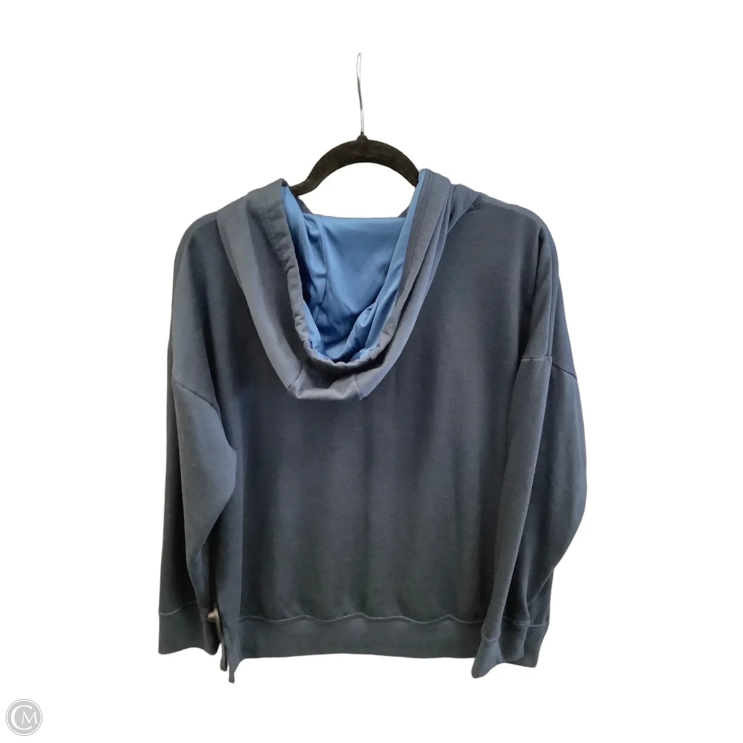 Athletic Top Long Sleeve Hoodie By Athletic Works In Navy, Size: L