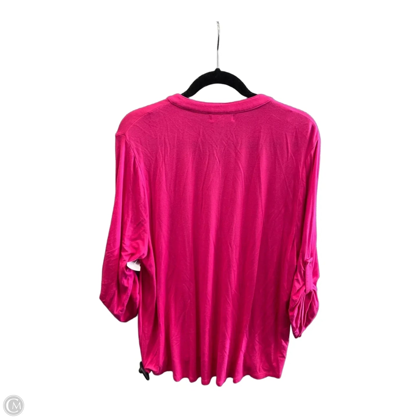 Top 3/4 Sleeve By Calvin Klein In Pink, Size: Xl