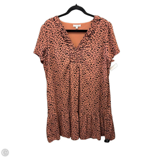 Dress Casual Short By Ophelia Roe In Animal Print, Size: Xl