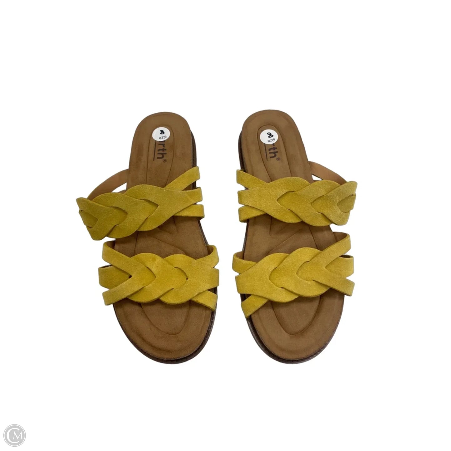 Sandals Flats By Earth In Yellow, Size: 8