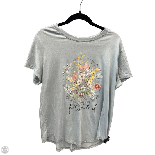 Top Short Sleeve Basic By Maurices In Blue, Size: Xl