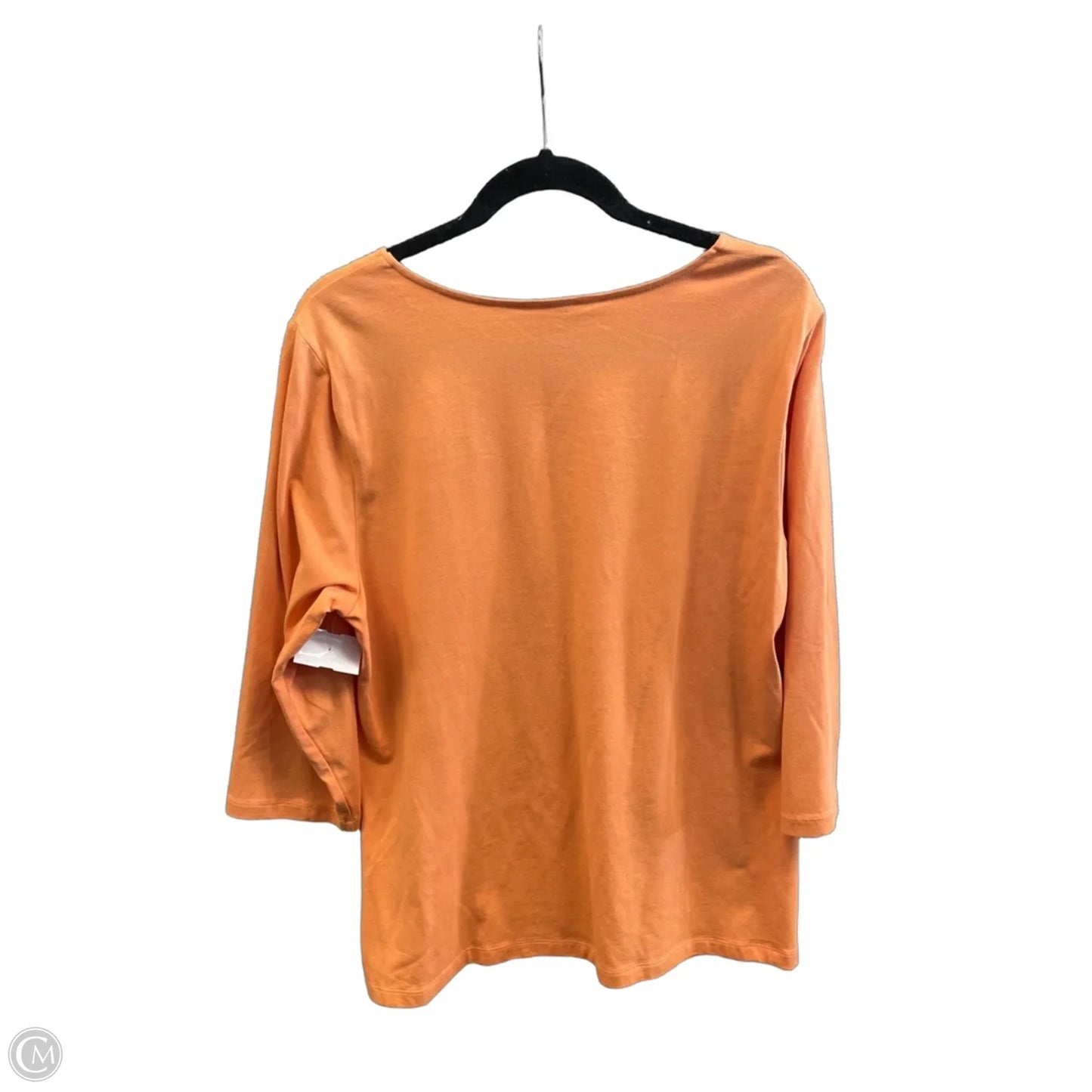Top 3/4 Sleeve By Christopher And Banks In Orange, Size: Xl