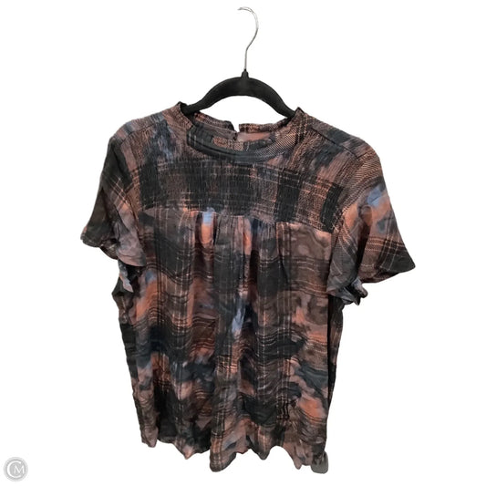 Top Short Sleeve By Torrid In Plaid Pattern, Size: L