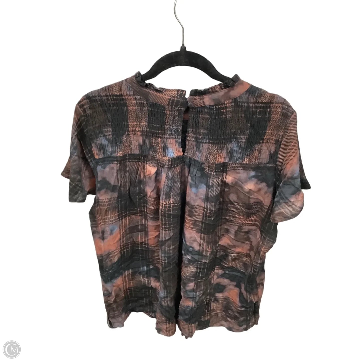 Top Short Sleeve By Torrid In Plaid Pattern, Size: L