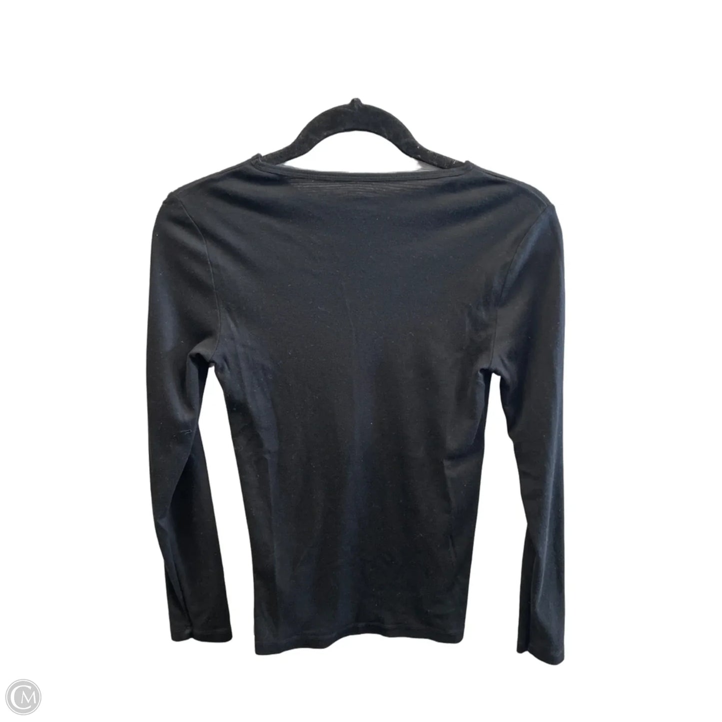 Top Long Sleeve Basic By Gap In Black, Size: M