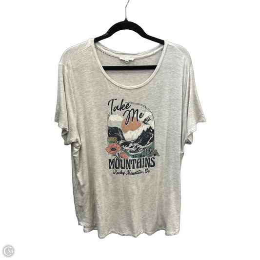 Tunic Short Sleeve By Maurices In Grey, Size: Xxl
