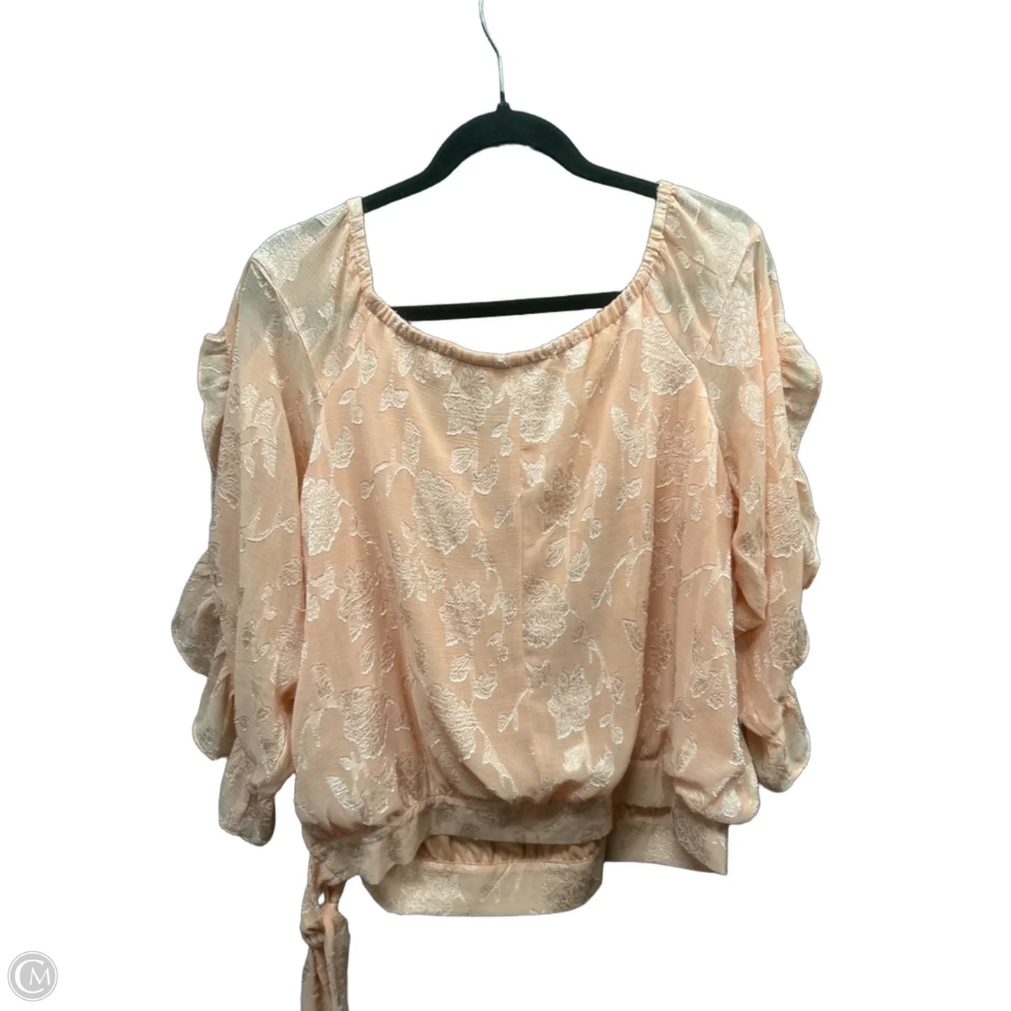Blouse 3/4 Sleeve By Willow & Root In Pink, Size: Xl