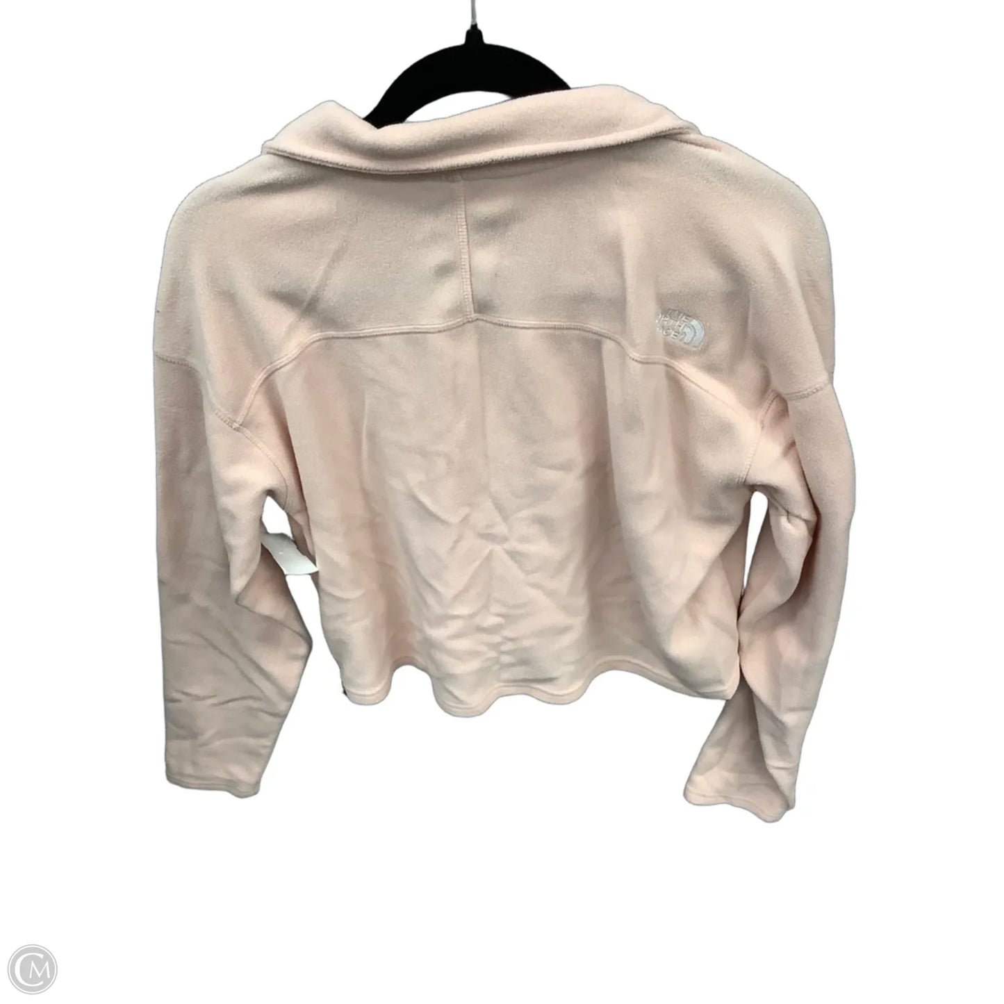 Athletic Top Long Sleeve Collar By The North Face In Pink, Size: L