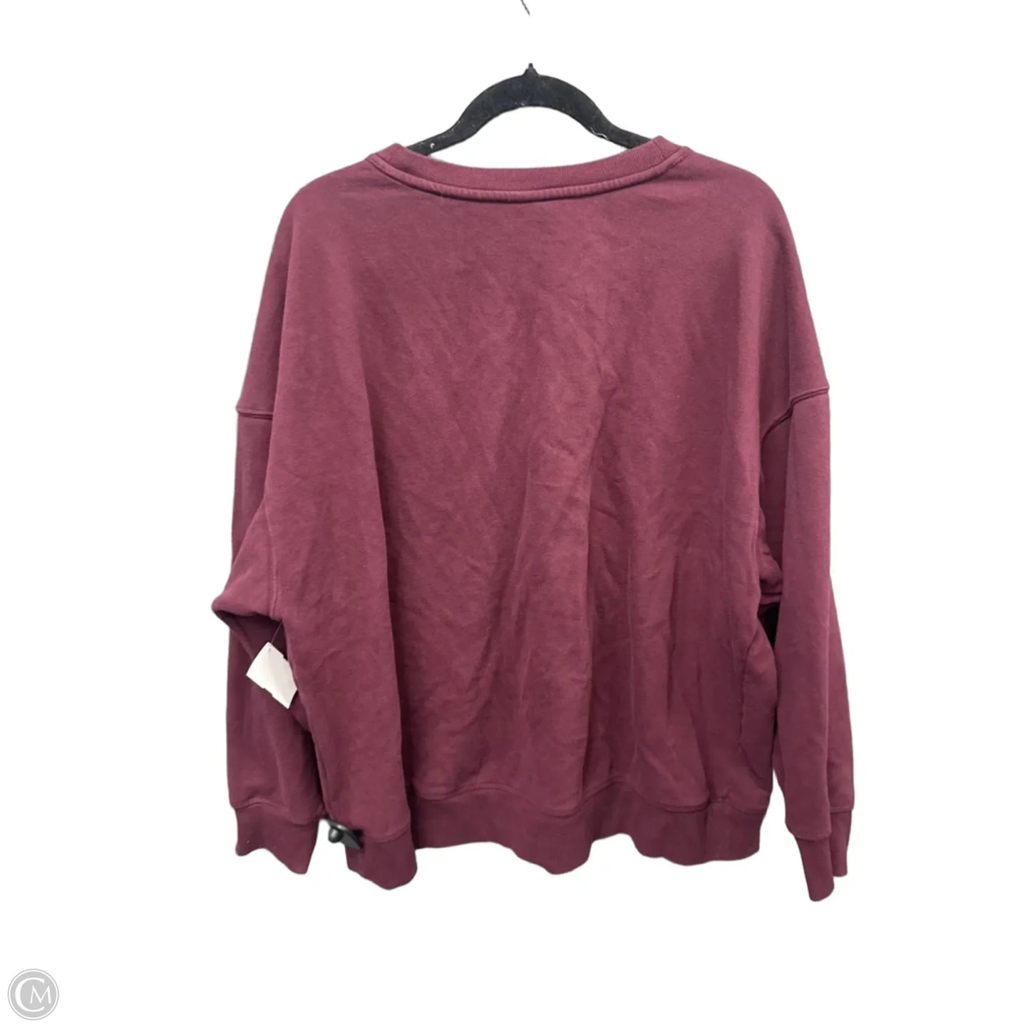 Sweatshirt Crewneck By Dkny In Maroon, Size: 2x