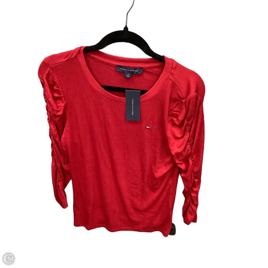 Top Long Sleeve By Tommy Hilfiger In Red, Size: M