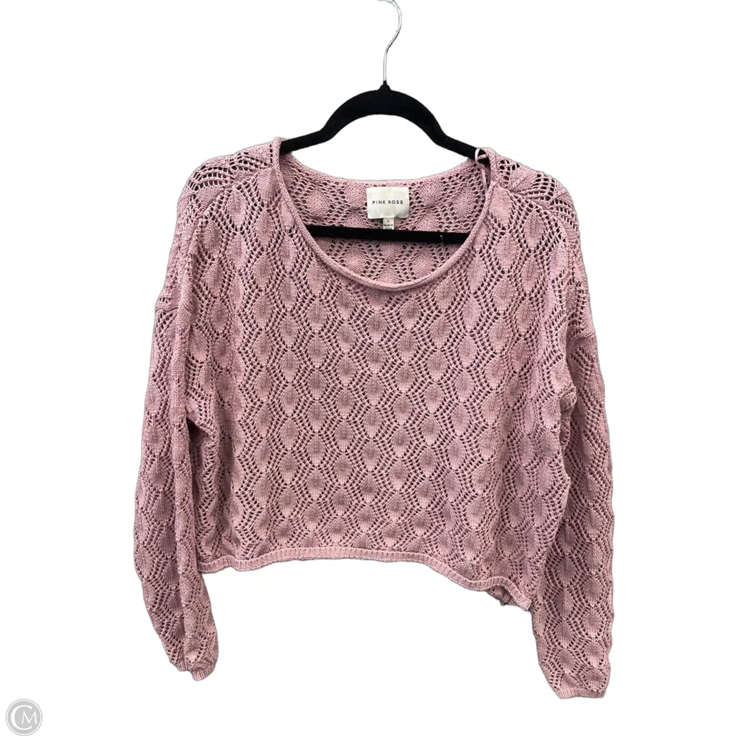 Sweater By Pink Rose In Purple, Size: L