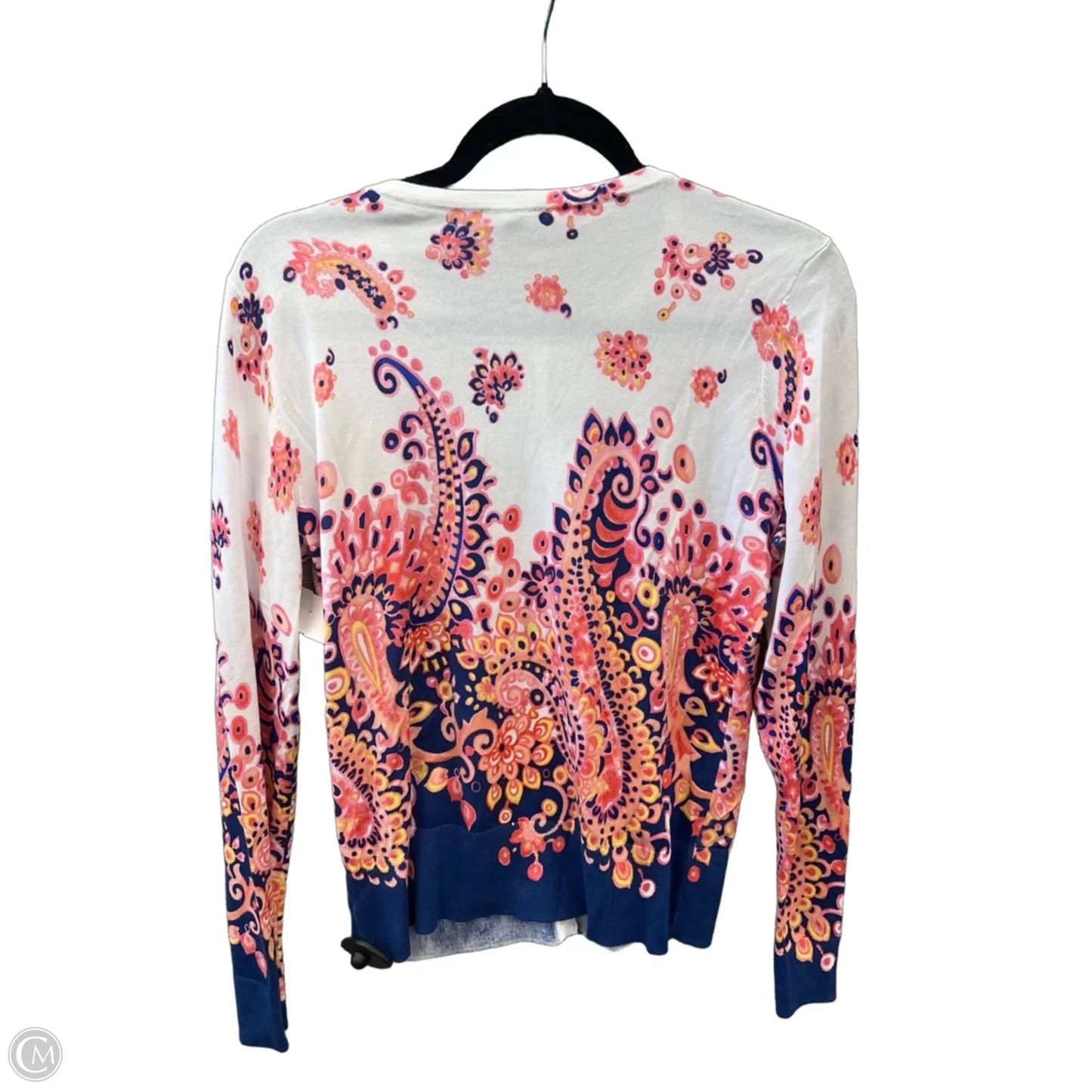 Cardigan By Talbots In Floral Print, Size: M