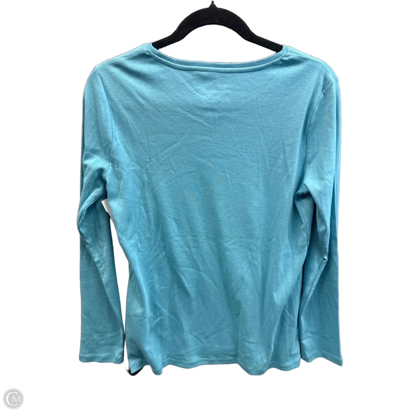 Top Long Sleeve Basic By Talbots In Blue, Size: M