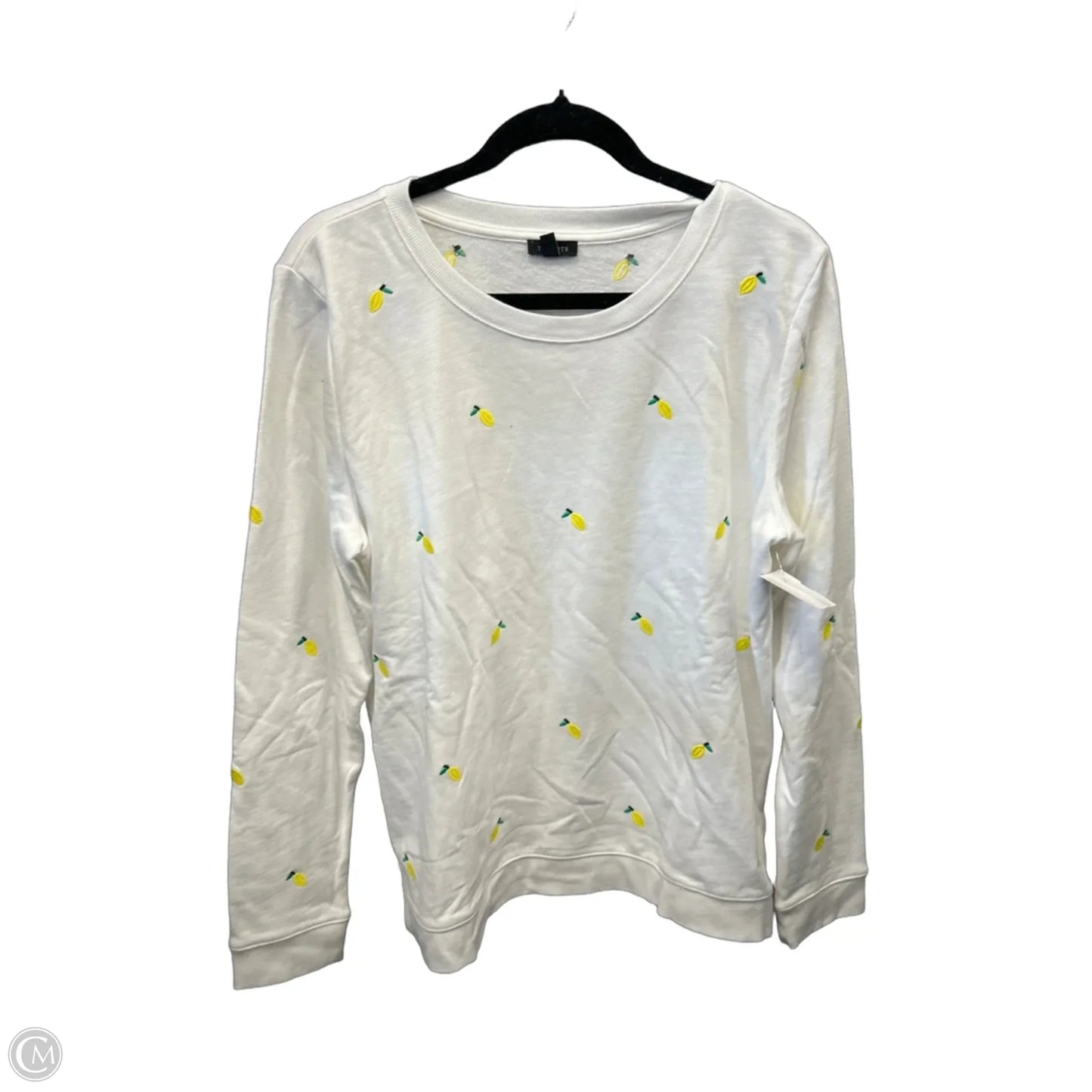 Sweatshirt Crewneck By Talbots In White, Size: L