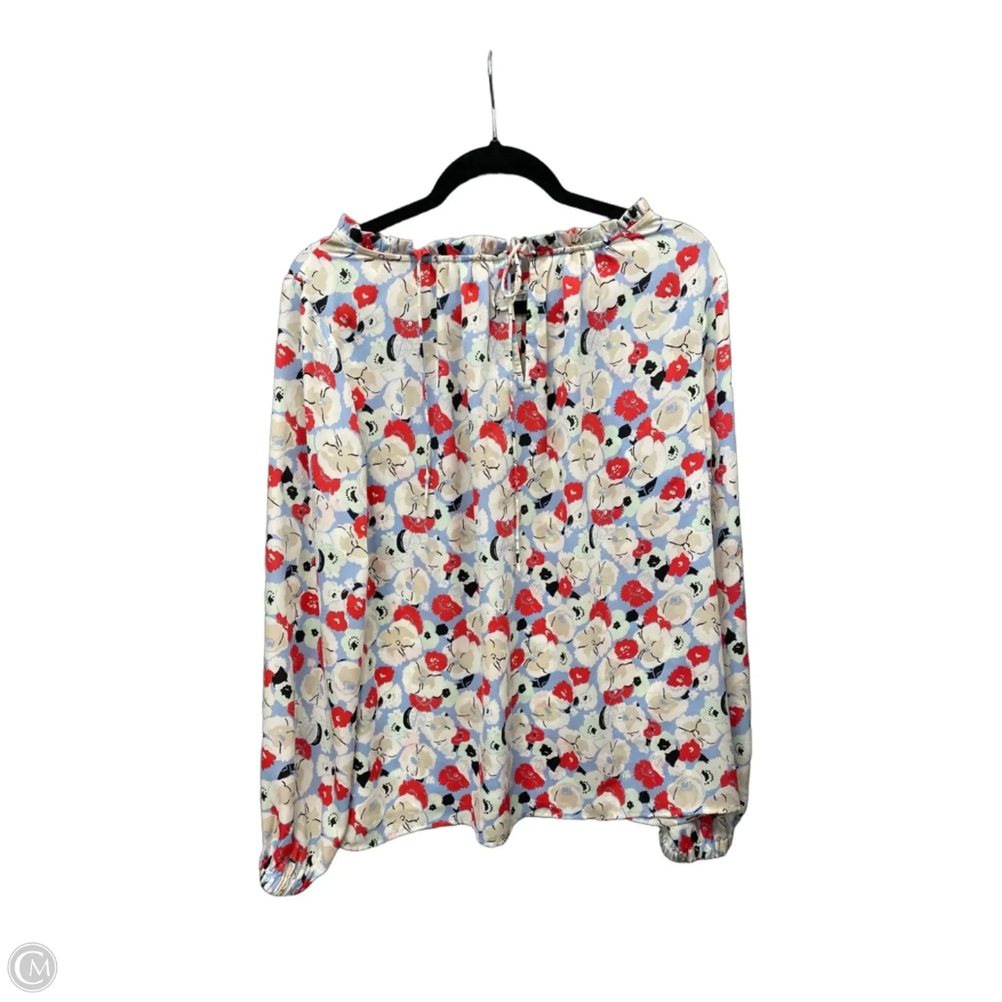 Blouse Long Sleeve By Ann Taylor In Floral Print, Size: L
