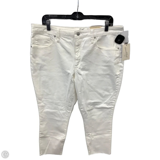 Jeans Skinny By Universal Thread In White Denim, Size: 16