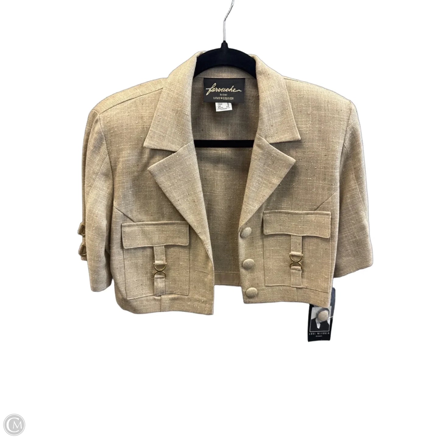 Blazer By Clothes Mentor In Tan, Size: S