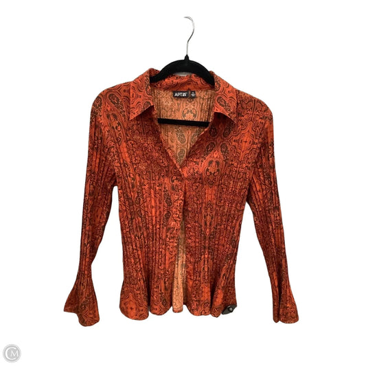 Top Long Sleeve By Apt 9 In Orange, Size: Xl