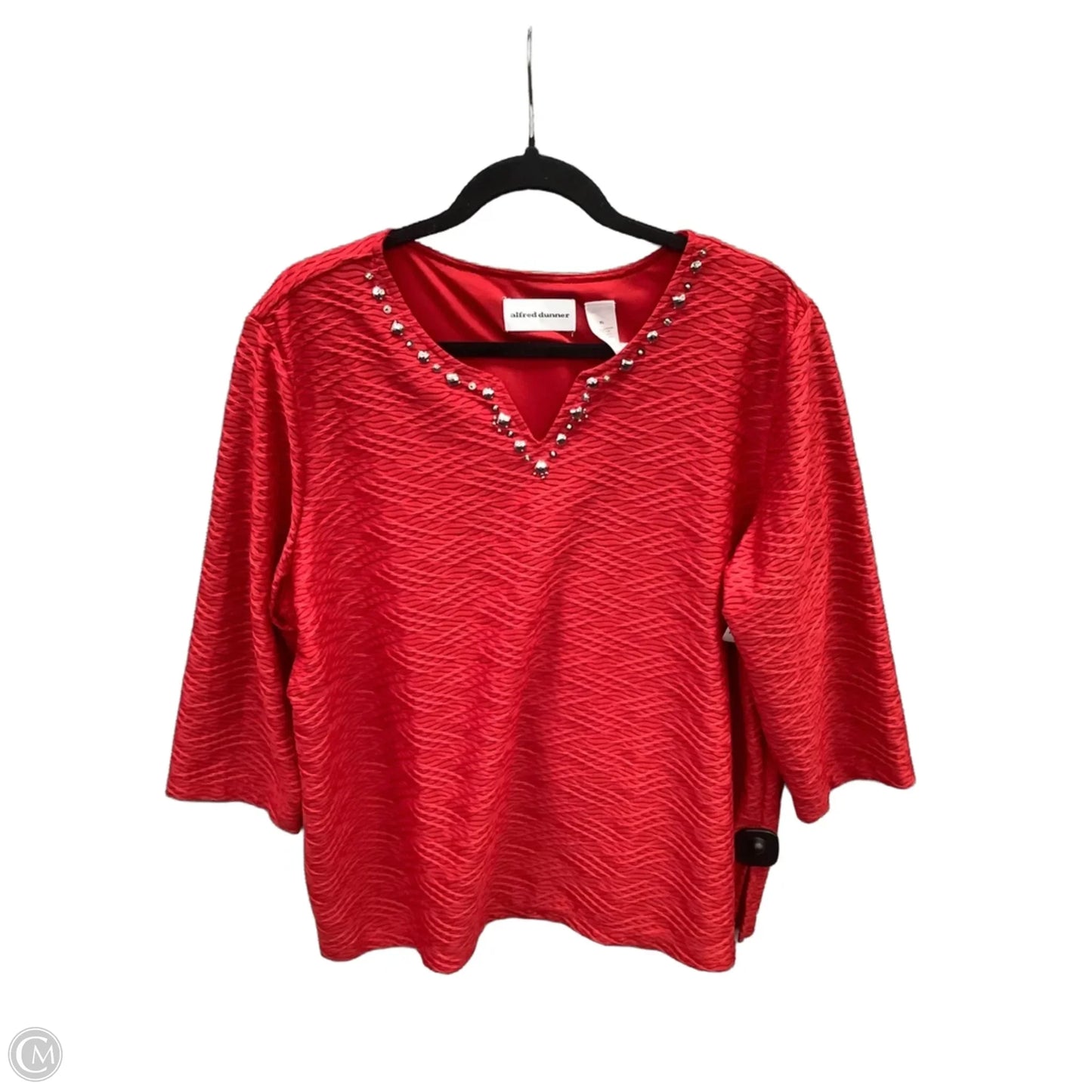 Top 3/4 Sleeve By Alfred Dunner In Red, Size: Xl